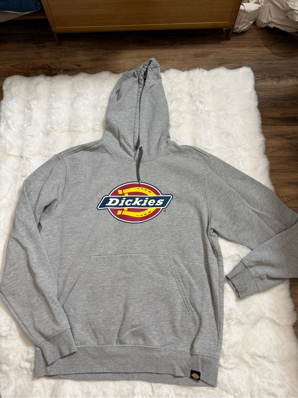 Dickies Men’s Gray Classic Logo Fleece Hoodie Size L